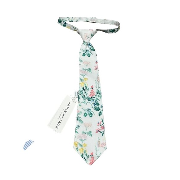 Janie & Jack Tie Floral Beach Themed Boys Neck Tie with Clasp Sz 2-5 Toddler - Picture 1 of 7